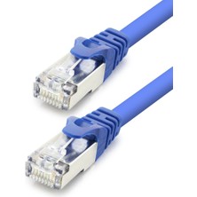 MiraLive Cat7 Ethernet Patch Kablosu 10 Gbps 600 Mhz 30 cm - Mavi HDX5097