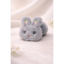 Nati Co Sevimli Gri Peluş Tavşan Çocuk Lastik Toka