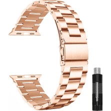 Nextron Watch 38-40-41-Watch 10-Watch 11 42MM Uyumlu Paslanmaz Çelik Metal Bakla Kordon