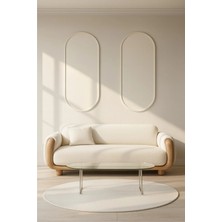 Diecor Modern Dekoratif Oval Ahşap Duvar Paneli Seti – Kendin Yap Modern Çerçeve Kiti