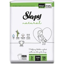 Sleepy Natural Bantlı Bebek Bezi 3 No 4-9 kg 56 Adet Jumbo Paket Ultra Hassas Koruma