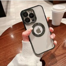 Epro iPhone 15 Pro Kamera Lens Koruyuculu Magsafe Şarj Özellikli Arkası Şeffaf Yanları Renkli Kılıf