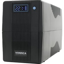 VONISCA D-650 650VA LCD Line Interactive Ups Kesintisiz Güç Kaynağı 1X12V 7AH Bilgisayar Modem Kamera