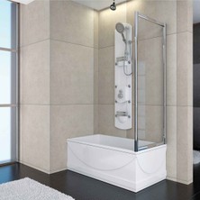 Sırduş 120X130 Sır-Lüks Küvet Üstü Yan Panel Duşakabin