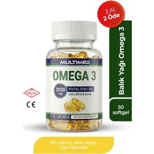 Multimed Omega 3 Balık Yağı 1000 Mg – Formu Yüksek Emilim – 50 Softjel