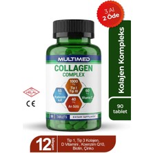 Multimed Kolajen 1000 mg – Cilt Elastikiyeti & Eklem Destek Formülü – 90 Tablet