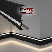 Heyzer Düz Süpürgelik LED Profili (3 Metre) – Alüminyum