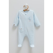 Caramell All Tıme Boy Önden Fermuarlı Tulum  - Mavi - 50-56 cm Mavi