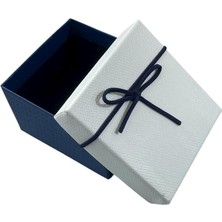 Güzelyüz Avm Beyaz Kapak Lacivert Kutu Boş Hediye Kutusu Kapaklı 8,5cmx8,5cmx5,5cm