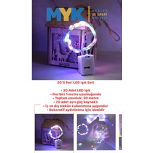 20’li Peri LED Işık Seti – 1 Metre x 20 Adet Ayrı Güç Kaynaklı, Iç ve Dış Mekân Dekoratif LED Aydınlatma | Myk Hediye ve Sanat Atölyesi
