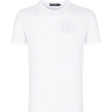 Dolce & Gabbana Cotton T‑shirt – Dg Logo Örgü Işlemeli