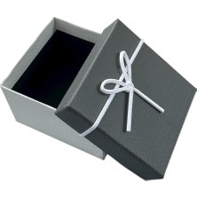 Güzelyüz Avm Gri Kapak Beyaz Kutu Boş Hediye Kutusu Kapaklı 8,5cmx8,5cmx5,5cm