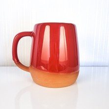 Emel Ceramics Bacchus El Yapımı Seramik Kahve Kupası – Latte & Cappuccino İçin, Yarı Şeffaf Renk Geçişli, 380 ml