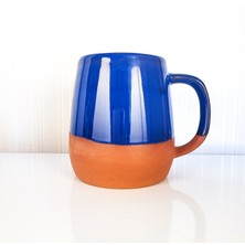 Emel Ceramics Bacchus El Yapımı Seramik Kahve Kupası – Latte & Cappuccino İçin, Yarı Şeffaf Renk Geçişli, 380 ml