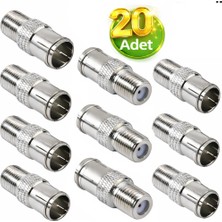 Vwin Hızlı F Konnektör (20 Adet) Adaptör Rg6 Anten Kablosu Jak (Hızlı-Tak-Çıkar) F Quick