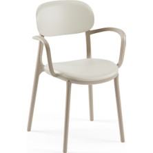 Tilia Ali Polipropilen Kollu Sandalye Kum Beji Bej - Bahçe, Balkon, Dış Mekan, Kafe, Restoran İçin