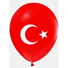 Sibel Günay Butik 10 Adet Türk Bayraklı Balon Süs – 23 Nisan, 19 Mayıs, 29 Ekim Bayram ve Etkinlik Balonu