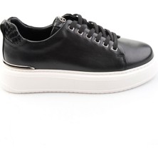 Bambi Siyah Hakiki Deri Erkek Sneaker E01398070943