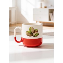 BB Design Antep Fıstığı Tasarımlı Baskılı Seramik Pro Kupa Bardak 330ML