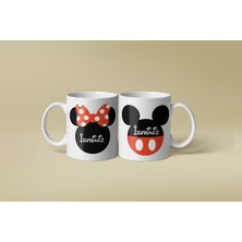 fotografyabaskı Mickey & Minnie 2'li Çift Kupa Bardak