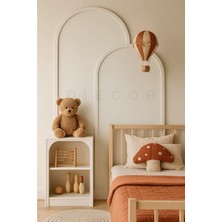 Diecor Modern Dekoratif Oval Ahşap Duvar Paneli Seti – Montaja Hazır Kendin Yap Boyanabilir Mdf Kiti