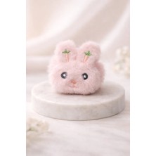 Nati Co Sevimli Pembe Peluş Tavşan Çocuk Lastik Toka