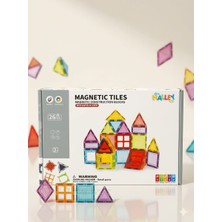 Aksoy Toys Magnetıc Tıles 26 Parça Renkli Manyetik Yapı Seti Eğitici