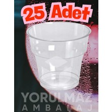 Yorulmaz Ambalaj 🥤 180 cc Kristal Plastik Bardak 25’li – Şeffaf Sert ve Dayanıklı Sunum Bardağı ✨