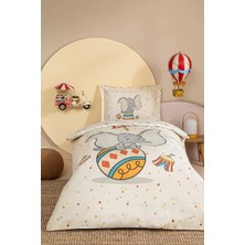 Özdilek Disney Nevresim Takımı Ranforce Bebe Dumbo Cırcus Bej