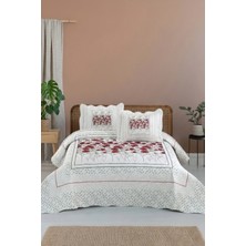 Örtüm Gelincik Çift Kişilik Kapitone Yatak Örtüsü Takımı