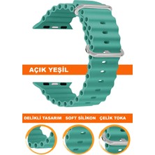  apple watch uyumlu seri 1/2/3/4/5/6/se/7/8/9 ultra/ultra2 42/44/45/49mm silikon saat kordonu kayışı s09-ultra