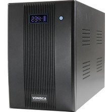 VONISCA D-1000 1000VA LCD Kesintisiz Güç Kaynağı Line Interactive 2X12V 7AH Ups Bilgisayar Kamera Ofis Pc