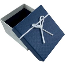 Güzelyüz Avm Lacivert Kapak Beyaz Kutu Boş Hediye Kutusu Kapaklı 8,5cmx8,5cmx5,5cm