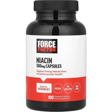 Force Factor Niacin Vitamin B3 Cellular Energy And Cardiovascular Heart-Health 100 Vegetable Capsules