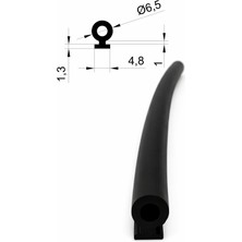 MAKPLASTİK FİTİL PROFİL A 448 Panjur Alt Fitil 10 Metre Siyah