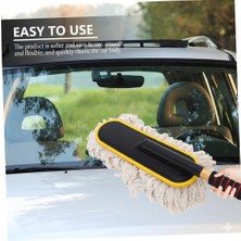 Midkan Oto Yıkama Fırçası Saplı Iç/dış Araba Temizliği Bakım Ürünü Sarı-Siyah