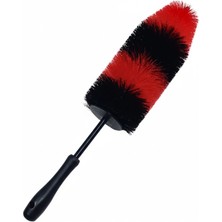 Midkan Çizmez Hızlı Araç Jant Temizleme Fırçası Jant Bakım Ürünü Kırmızı - Siyah Renk