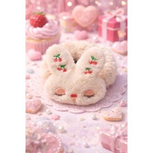 Nati Co Bej Rengi Peluş Tavşan Figürlü Lastik Toka – (1 Adet)