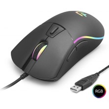 MiraLive G902 Gaming Mouse 3600 Dpi 6 Tuş 1000 Hz Rgb - Siyah
