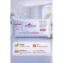 Madam Yüzey Temizleme Havlusu Beyaz Sabun-Karbonat  Doğal Formül Beyaz Sabun  Kokulu  5 Adet X100