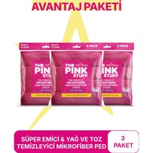 The Pink Stuff Mucizevi Mikrofiber Ped Koleksiyonu Süper Emici Kiri Yağı ve Tozu Temizler Avantajlı Set 3x3 Adet