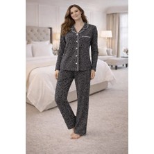 Nena Önden Düğmeli Uzun Kol Kadın Pijama Takım 14640