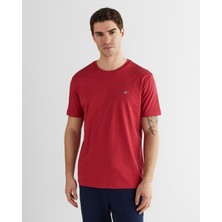 Gant Erkek Kırmızı Bisiklet Yaka Regular Fit Logolu T-Shirt 2003184.609