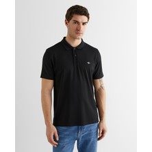 Gant Erkek Siyah Regular Fit Logolu Polo Yaka T-Shirt 24261108T.5