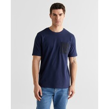 Gant Erkek Lacivert Baskılı Kısa Kollu T-Shirt 2326123T.433
