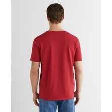 Gant Erkek Kırmızı Baskılı Kısa Kollu T-Shirt 23261119T.609