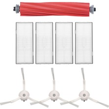 Parmis Roborock Uyumlu S7 Max V Robot Süpürge Ana Fırça, Hepa Filtre X4, Yan Fırça X3