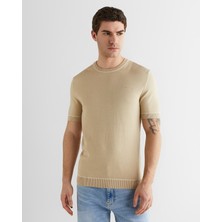 Gant Erkek Bej Regular Fit Kısa Kollu Triko 8030289.200