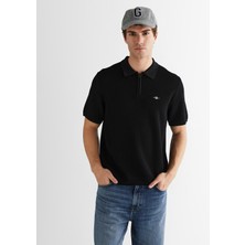Gant Erkek Siyah Standart Fit Polo Yaka Triko 8925355T.5