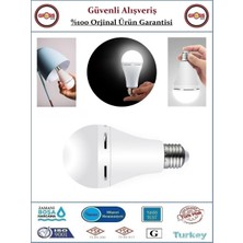 Helios Şarjlı LED Ampul - 9 Watt - 6500K - Beyaz Işık - Orjinal Ürün